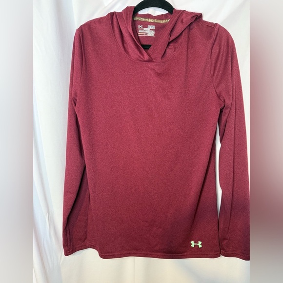 Under Armour Red Long Sleeve Hoodie Sweatshirt - Picture 1 of 4